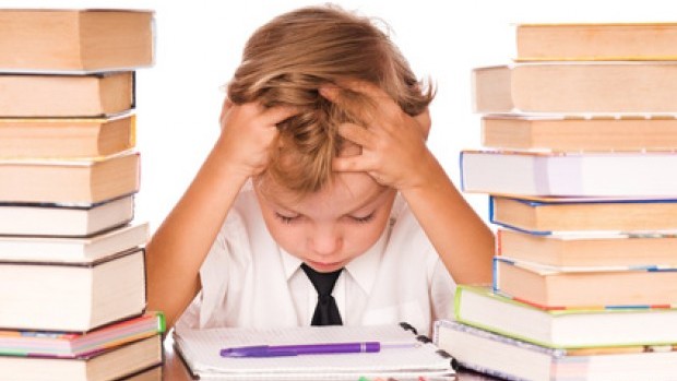 child doing homework